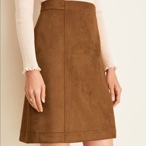 Ann Taylor Faux Suede A Line Skirt